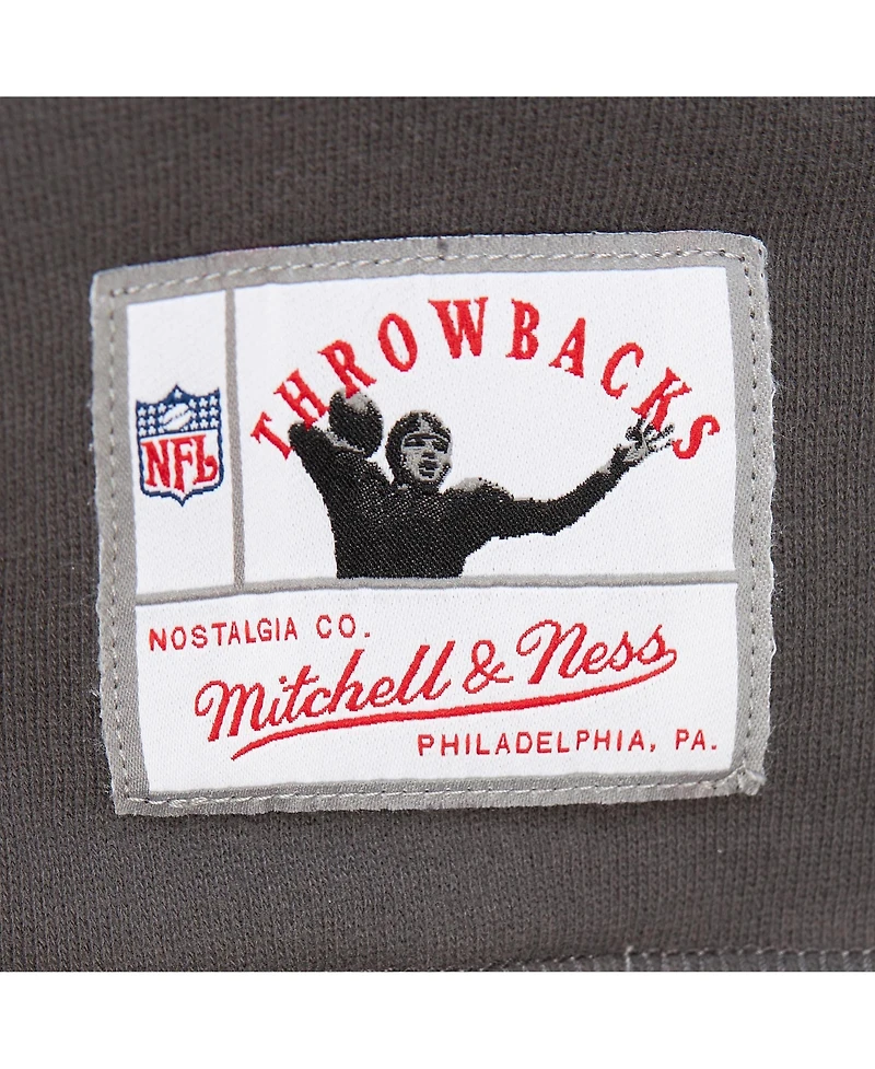 Mitchell & Ness Women's Gray Philadelphia Eagles Funnel Neck Pullover Hoodie