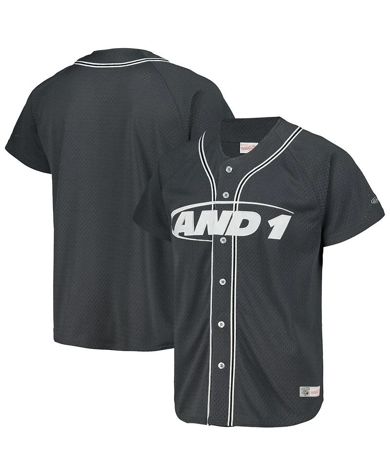 Mitchell & Ness Men's Charcoal AND1 Baseball Jersey