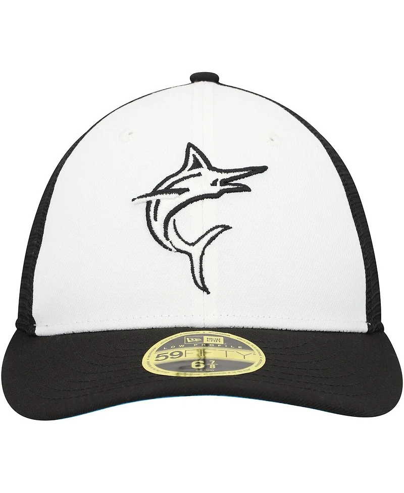 New Era Men's Black/White Miami Marlins 2023 On-Field Batting Practice Low Profile 59FIFTY Fitted Hat
