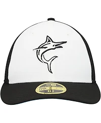 New Era Men's Black/White Miami Marlins 2023 On-Field Batting Practice Low Profile 59FIFTY Fitted Hat