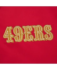 Mitchell & Ness Men's Scarlet San Francisco 49ers Heavyweight Satin Full-Zip Jacket