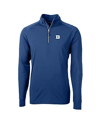 Cutter & Buck Men's Royal Duke Blue Devils Adapt Knit Stretch Raglan DryTec Quarter-Zip Top