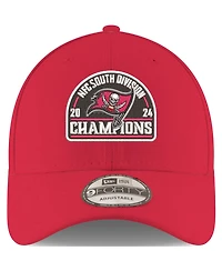 New Era Men's Red Tampa Bay Buccaneers 2024 Nfc South Division Champions 9FORTY Adjustable Hat