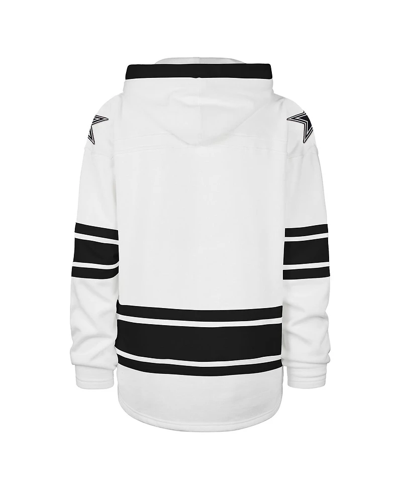 '47 Brand Men's White Dallas Cowboys After Image Superior Lacer Pullover Hoodie