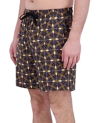 Robert Graham Men's Drew Floral Print Drawstring 7" Swim Trunks