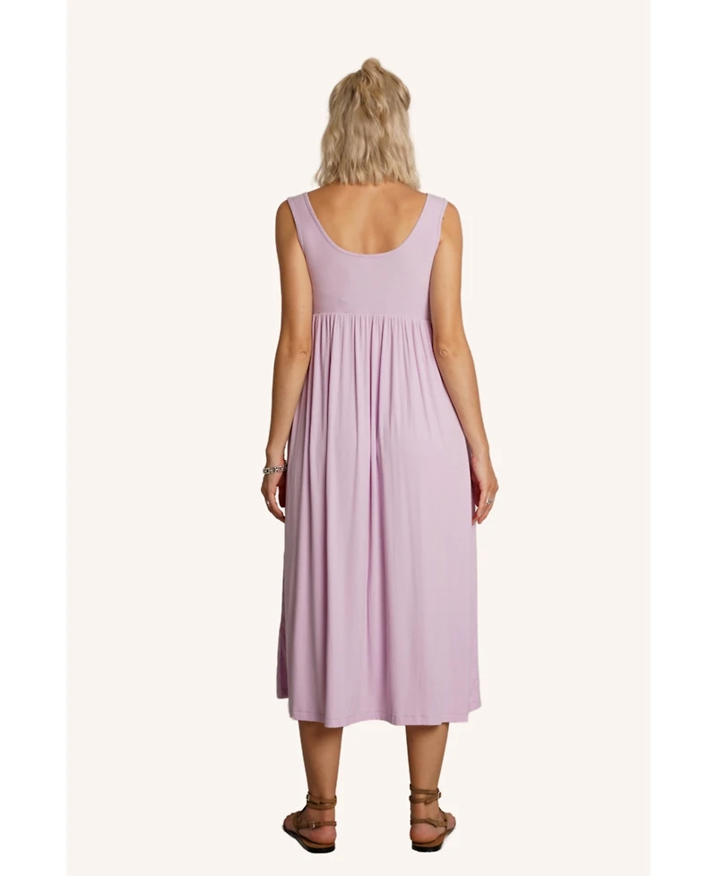Ribbed Modal Henley Dress