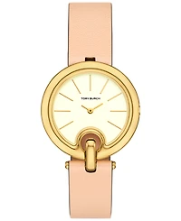 Tory Burch Women's The Pierced Brown Leather Strap Watch 36mm