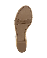 Franco Sarto Women's Clemens Raffia Espadrille Wedge Sandals