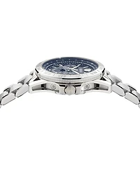 Versace Men's Swiss V-Galaxy Moonphase Stainless Steel Bracelet Watch 43mm
