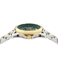 Versace Men's Swiss V-Galaxy Moonphase Two-Tone Stainless Steel Bracelet Watch 43mm