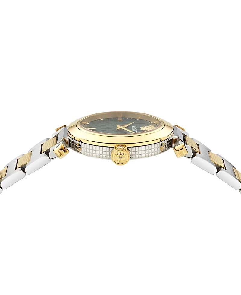 Versace Women's Swiss Greek Two-Tone Stainless Steel Bracelet Watch 35mm