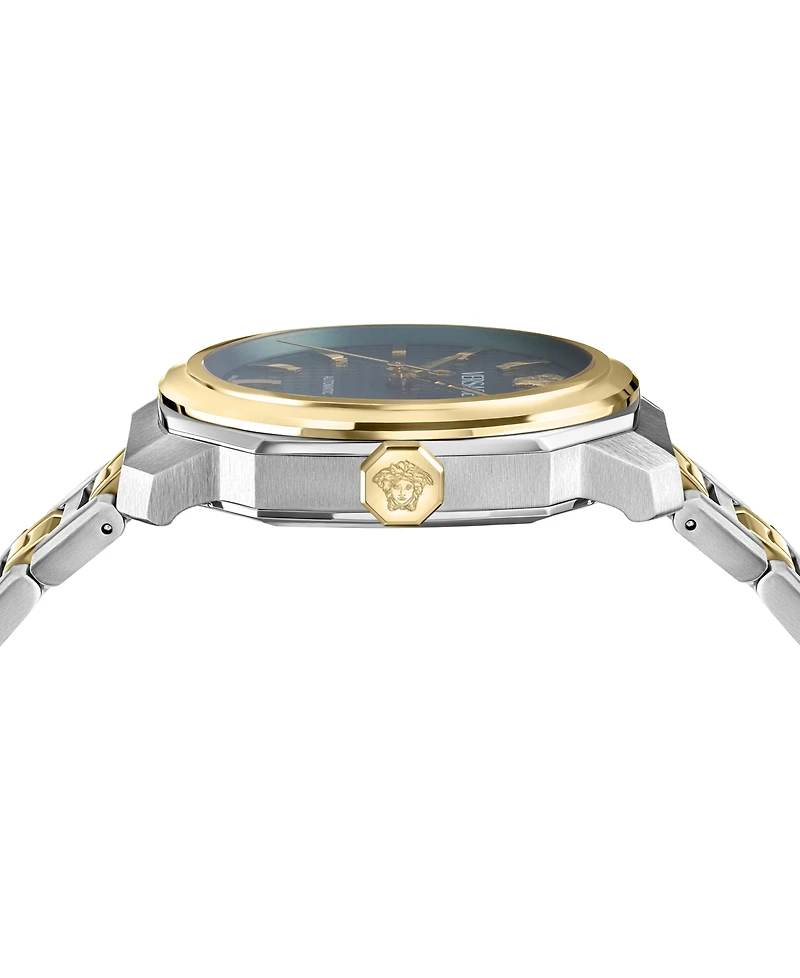 Versace Men's Swiss Automatic Dylos Two-Tone Stainless Steel Bracelet Watch 42mm