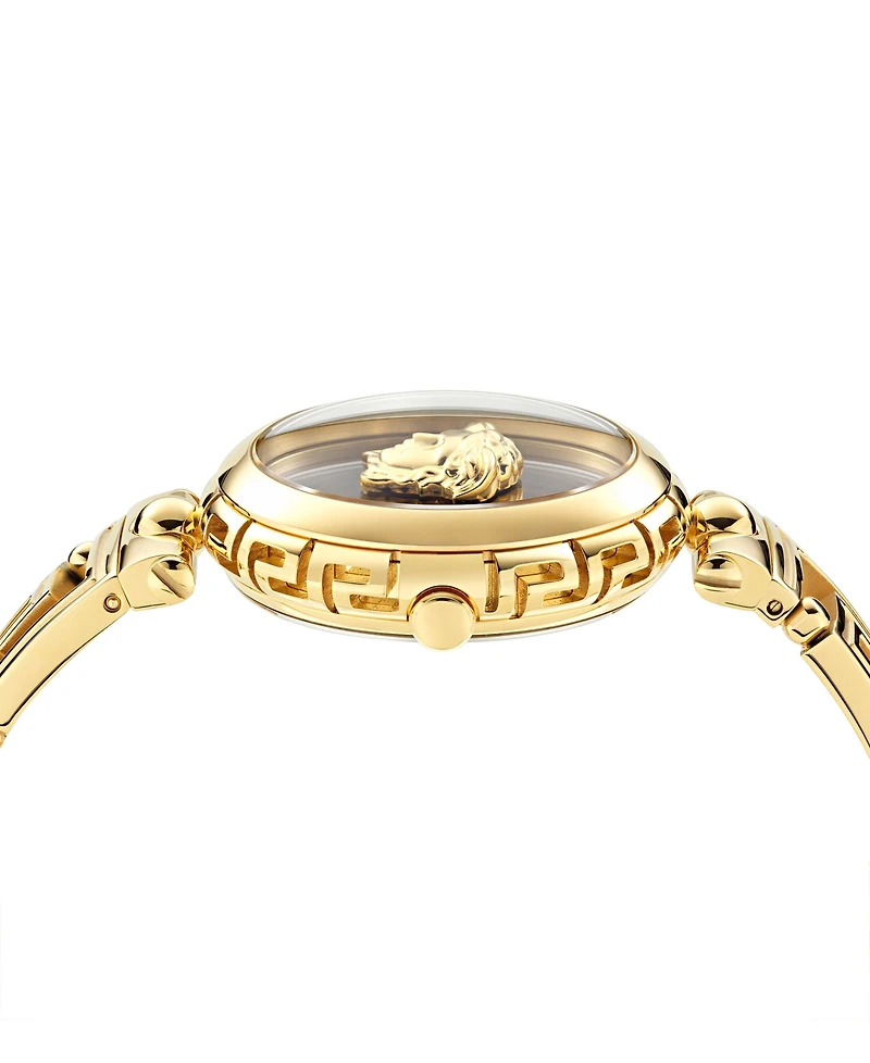 Versace Women's Swiss Medusa Jewel Gold Ion Plated Bracelet Watch 34mm