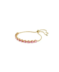 Swarovski Matrix Pear Cut Pink Gold-Tone Plated Bracelet