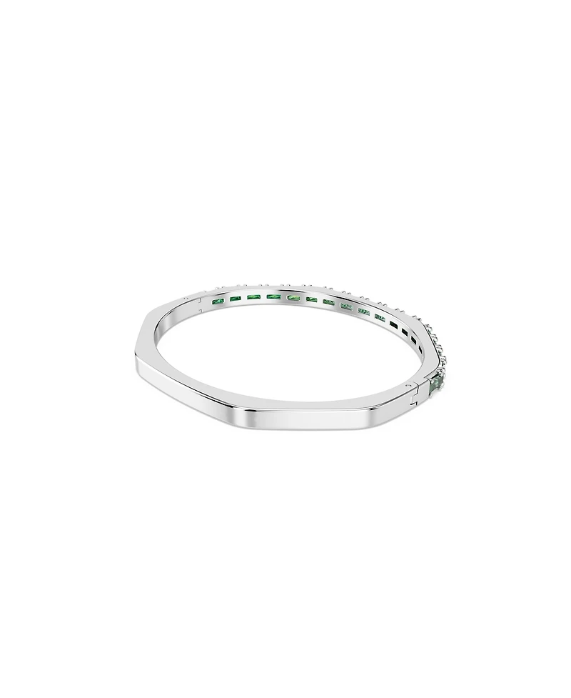 Swarovski Matrix Baguette Cut Rhodium Plated Bangle Bracelet