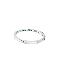 Swarovski Matrix Baguette Cut Rhodium Plated Bangle Bracelet