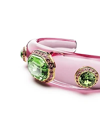 Swarovski Dulcis Mixed Cuts Multicolored Gold-Tone Plated Cuff Bracelet