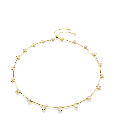 Swarovski Imber Mixed Cuts White Gold-Tone Plated Tennis Necklace