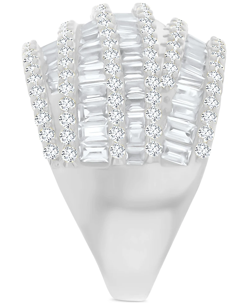 Mixed Cubic Zirconia Multi-Row Ring (4-3/4 ct. t.w.) in 14k Gold over Sterling Silver