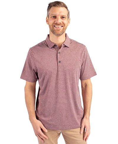 Cutter & Buck Men's Forge Eco Heather Stripe Stretch Recycled Polo