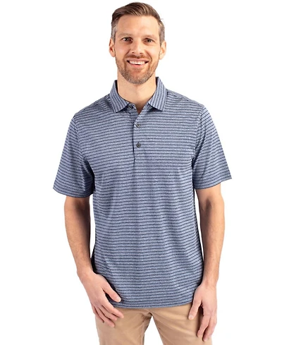 Cutter & Buck Men's Forge Eco Heather Stripe Stretch Recycled Polo