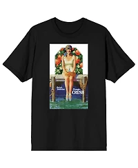 Orange Crush Men's Woman On Bench Drink Delicious Black T-shirt-3XL