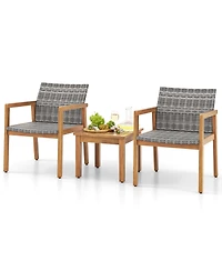 3 Pieces Patio Furniture Set with Chair