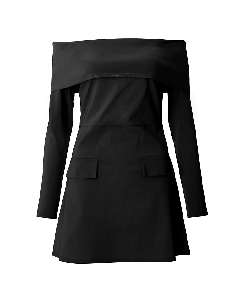 Quiz Women's Long Sleeve Bengaline Mini Dress