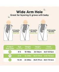 KeaBabies 2-Pack Snooze Baby Sleep Sacks, Cotton Wearable Blanket, Soft Toddler Sleeping Bag, Smooth Zipper
