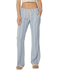 Roxy Juniors' Oceanside Striped Wide-Leg Beach Pants