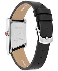Ferragamo Women's Swiss Asymetrique Black Leather Strap Watch 22x36mm