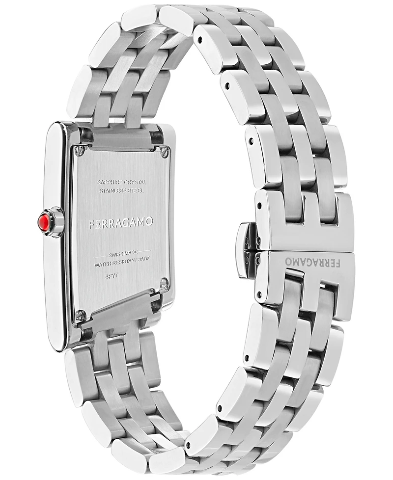 Ferragamo Women's Swiss Asymetrique Stainless Steel Bracelet Watch 22x36mm