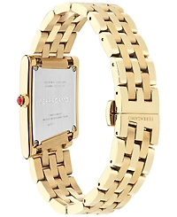 Ferragamo Women's Swiss Asymetrique Gold Ion Plated Bracelet Watch 22x36mm