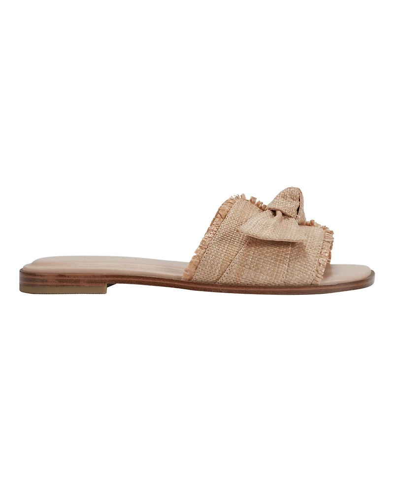 Marc Fisher Women's Fineya Bow Flat Slide Sandals
