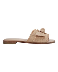 Marc Fisher Women's Fineya Bow Flat Slide Sandals