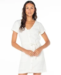 Roxy Juniors' Kona Belted Short-Sleeve Mini Dress