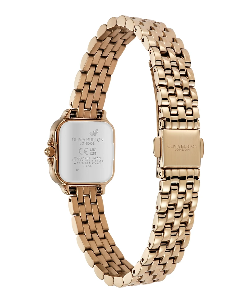 Olivia Burton Women's Grosvenor Mini Rose Gold Tone Bracelet Watch, 20mm