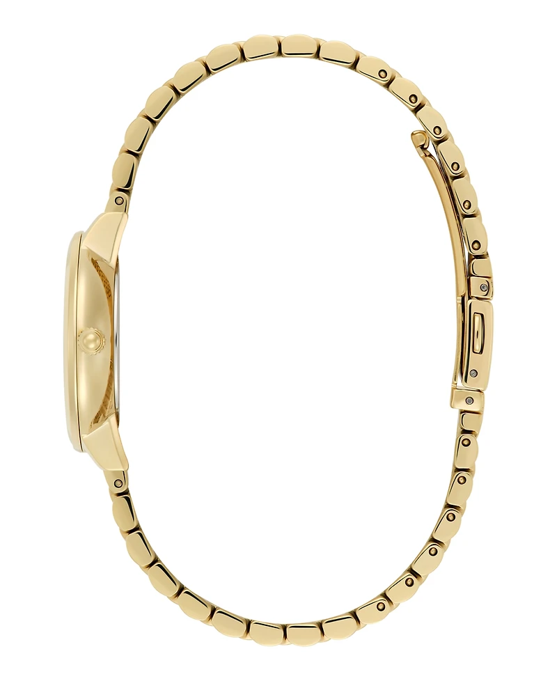 Olivia Burton Women's Honeycomb Ultra Slim Gold Tone Bracelet Watch, 28mm