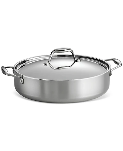Tramontina Signature Tri-Ply Clad Stainless Steel 6-Quart Braiser Pan with Lid