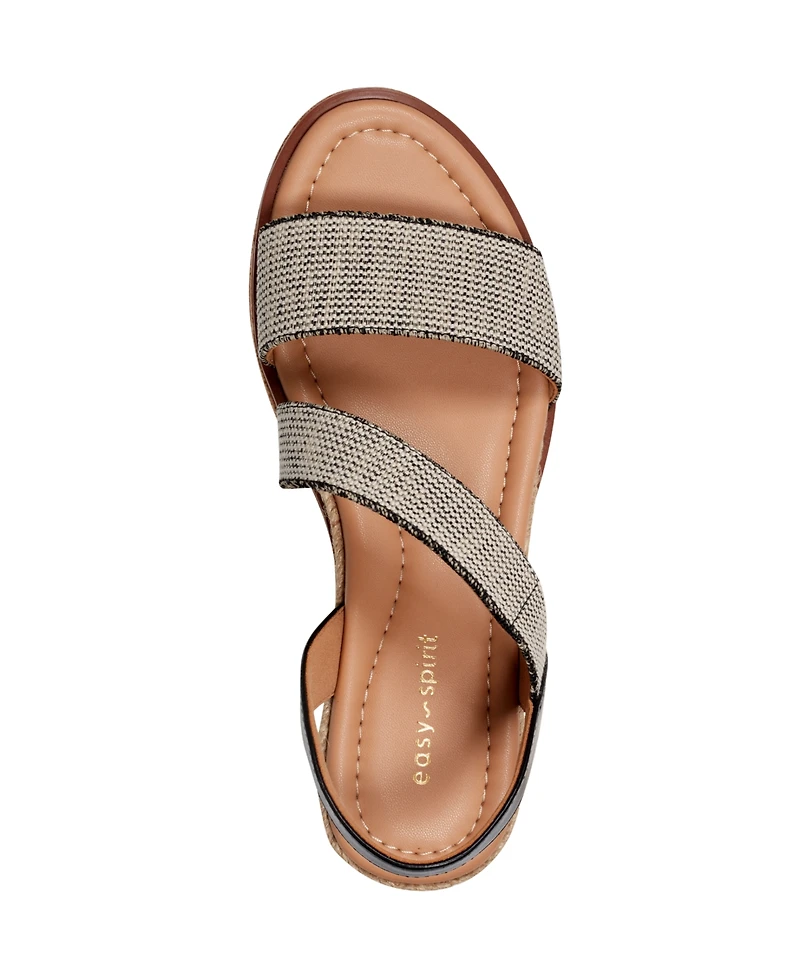 Easy Spirit Women's Sabina Strappy Low Wedge Sandals
