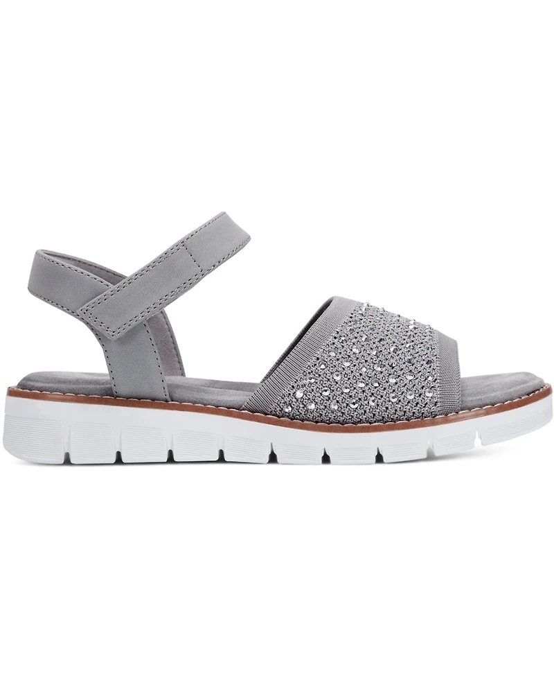Easy Spirit Women's Jaela Embellished eFlex Flat Sandals