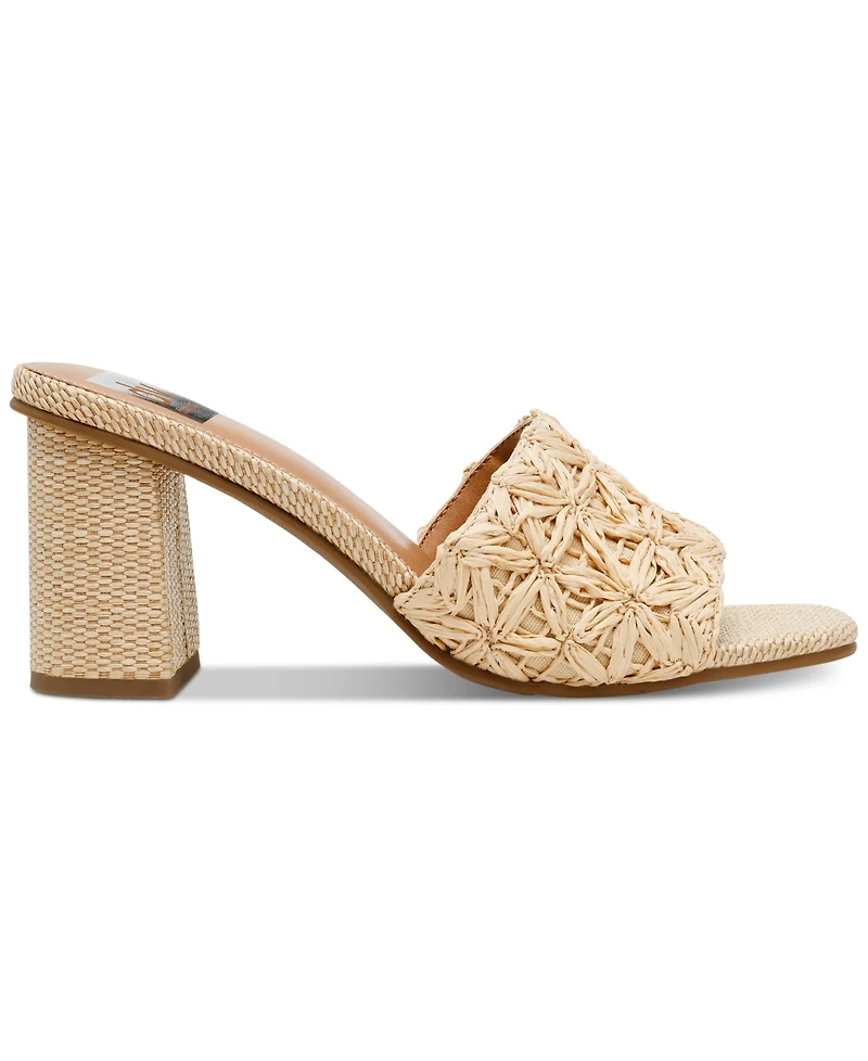 Dv Dolce Vita Women's Honey Raffia Block-Heel Dress Sandals