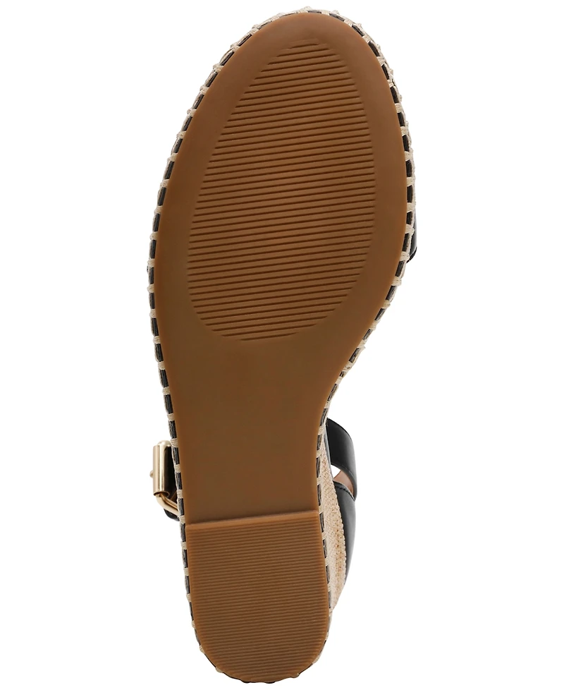 Dv Dolce Vita Women's Tammara Ankle-Strap Platform Whipstitch Wedge Sandals