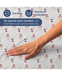 4 Piece Microfiber Floral Sheet Set - King