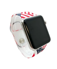 Olivia Pratt American Flag Printed Silicone Apple Watch Band