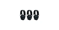 Walker's Razor Slim Electronic Shooting Muffs 3-Pack, Black