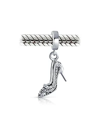 Bling Jewelry Fashionista Crystal High Heel Stiletto Dangle Charm Bead European Bracelet
