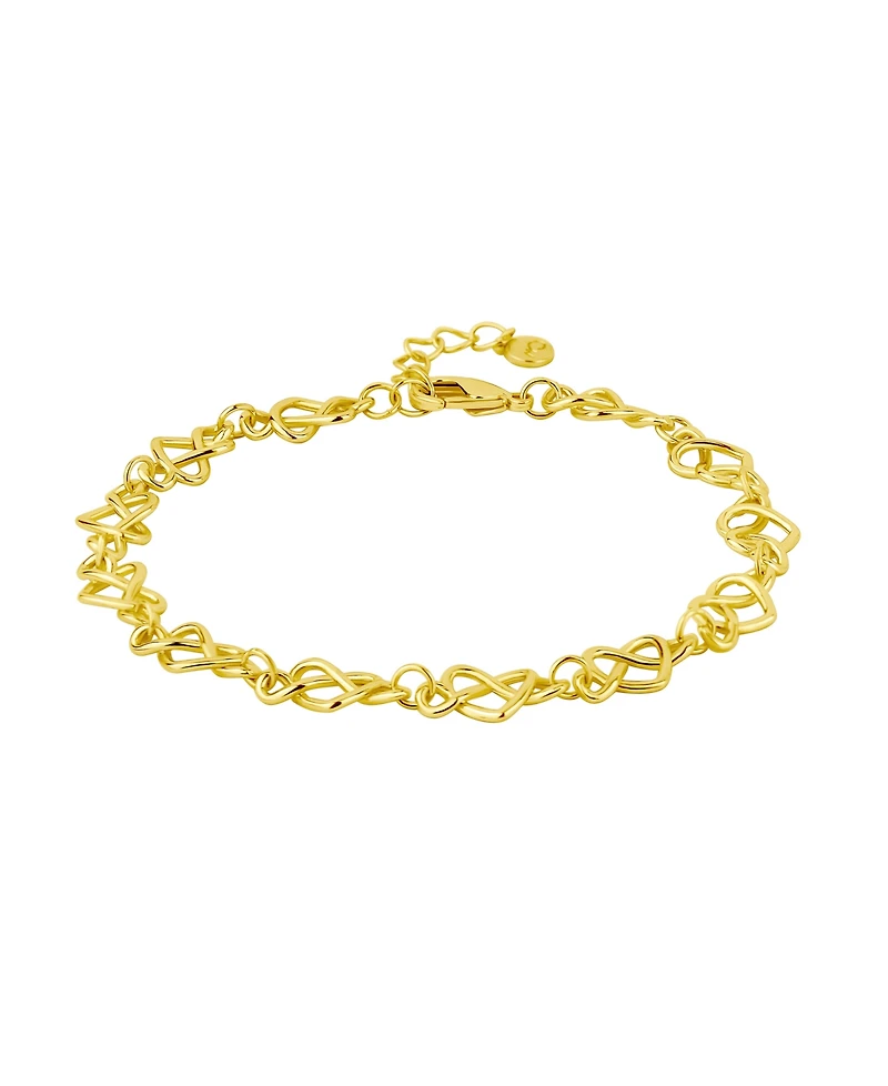 And Now This Silver and Gold Infinity Heart Link Bracelet