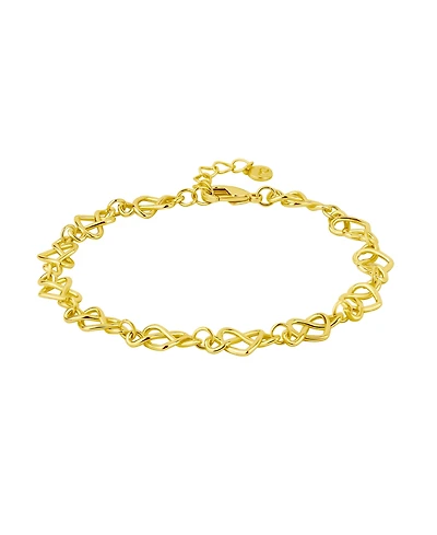 And Now This Silver and Gold Infinity Heart Link Bracelet