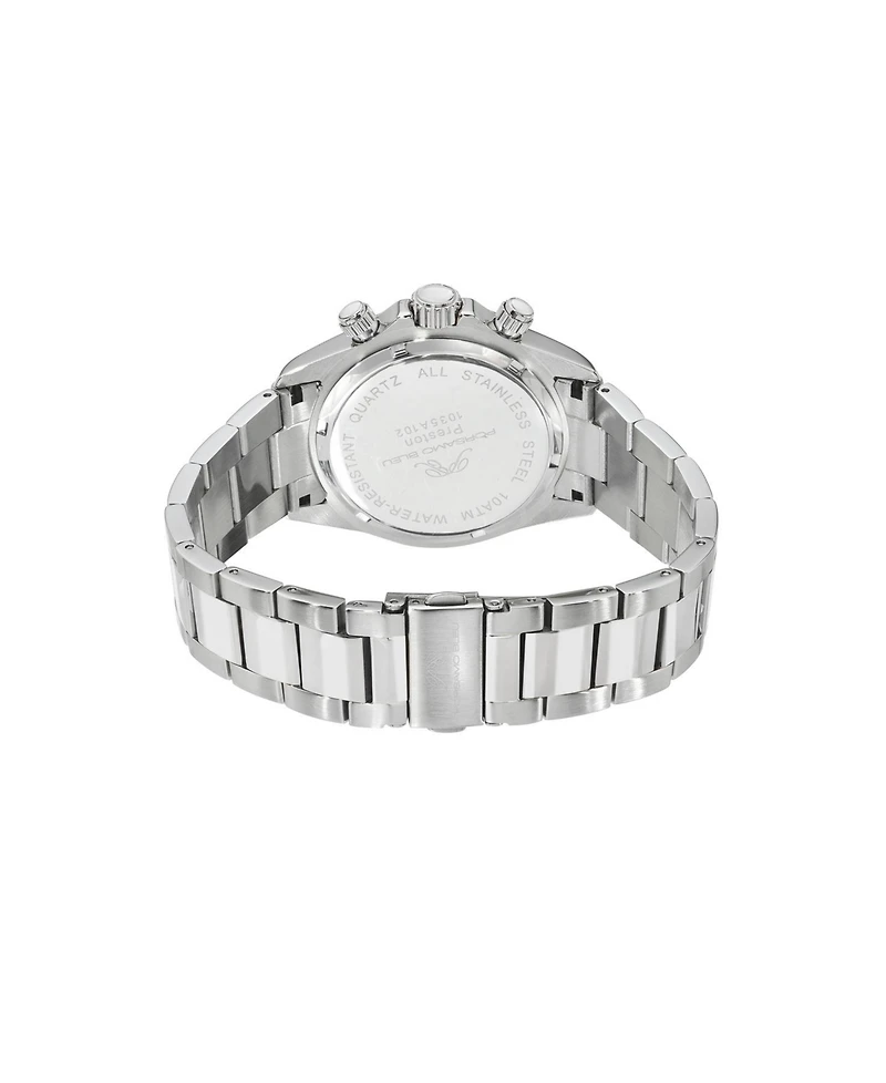 Preston Stainless Steel Silver Tone & Green Men's Watch 1035APRS